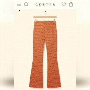 Costes Europe funky zig zag colourful flare pants Euro Sz XXL